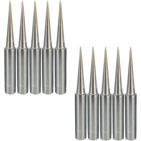 Lot de 10 pointes à souder 900M-T-LB – Cuivre sans oxygène – Compatible avec stations Atten, Quick, Aoyue, Yihua, Vastar, Sywon, Tabiger (1/5)