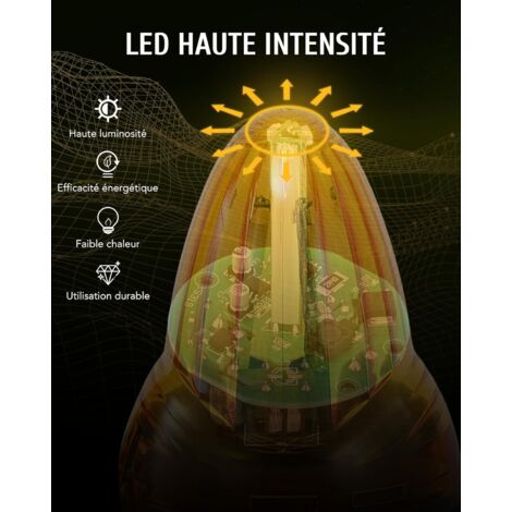 Voyant D'avertissement LED Clignotant Pour Portail/garage - 12V à 220V, IP54, 3 LEDs, Modes Fixe/clignotant