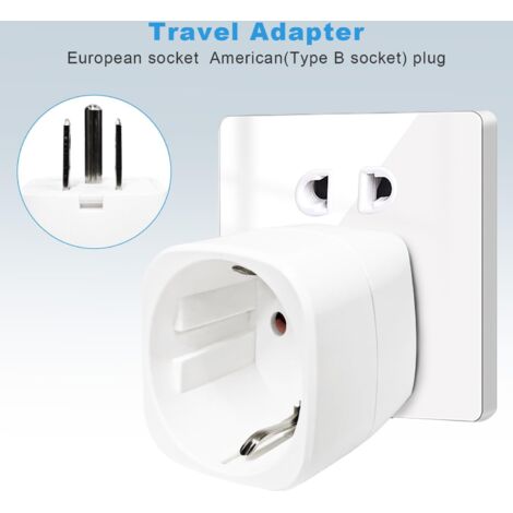 Adaptateur Prise Usa Américaine Canada,Prise Française Avec 3 Ports Usb