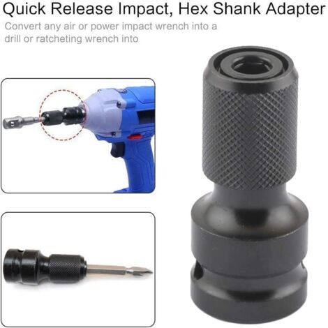 2 Adaptateurs De Douille Pour Clé à Choc - Conversion 1/2" à 1/4", En Acier Traité | Pour Tournevis, Clés à Cliquet, Outils électriques