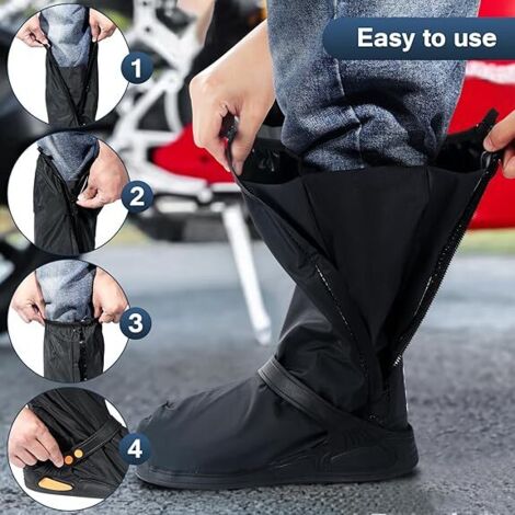 Couvre-chaussures Imperméables Réutilisables En Silicone – Antidérapants, Taille XL (41-42)