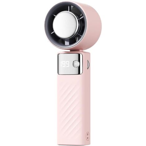 Ventilateur Portable, Mini Ventilateur Rechargeable 4000mAh, Petit Ventilateur Silencieux Turbo Réglable en Vitesse(1 à 199), Ventilateur Refroidissement pour Camping, Sport, Voyage (Rose)