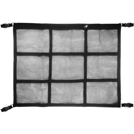 Filet de Rangement Camping Car, Filet Rangement pour Toit Voiture, Filet Rangement Voiture, Amenagement Van, Accessoires Van Aménagé, Universel Maille Sac pour Toit de Voiture Intérieur
