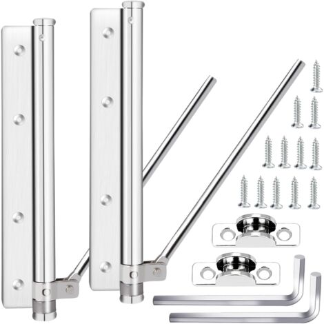 2 Porte Closers, Ferme Porte Automatique, Ferme Porte à Ressort, Ferme Porte en Acier Inoxydable, Réglable Ferme Portes, Pour les Portes Intérieures et Extérieures Maison & Bureau & Hôtel(Max 40kg) (1/5)