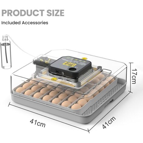 Couveuse Œufs Automatique 24 Œufs - Incubateur Avec Retournement Automatique, Humidification Ultrasonique, Écran Tactile