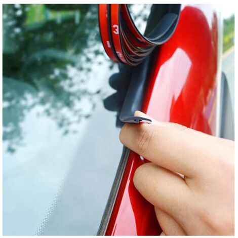Joint en caoutchouc en forme de T pour toit ouvrant de voiture, 19 mm x 23 pi, coupe-froid automobile auto-adhésif, joint universel en caoutchouc pour voiture, camion, SUV (19 mm x 23 pi)