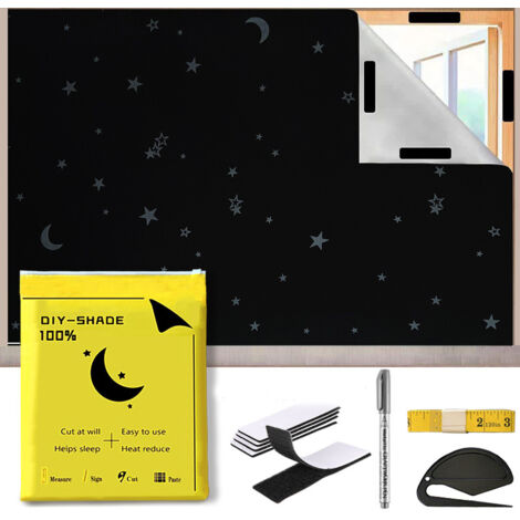 5-Piece Set Blackout Shades/Blinds for Windows, 79" x 57"Portable Blackout Curtains/Window Cover for Bedroom, Travel, Baby Nursery, Office (1/5)