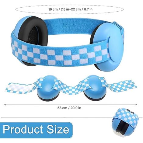Roynoy - protection auditive bébé de 0-2 ans. cache-oreilles de bruits pour bébé - protection bruit bébé - Bleu et rose