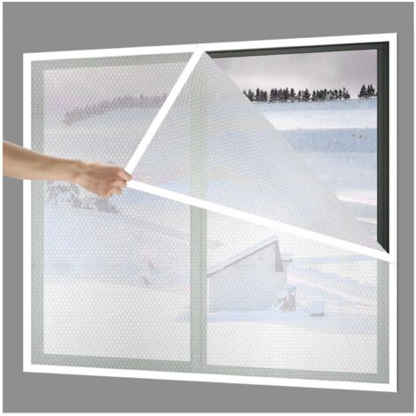 Film isolant thermique à bulles 150x130 cm – Housse PVC anti-déchirure – Isolation fenêtres et portes – Installation facile avec velcro (1/5)