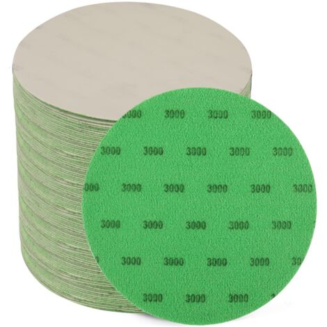 Disque abrasif 6 pouces grain 3000, 25 pièces Papier abrasif humide/sec Patins abrasifs auto-agrippants Papier abrasif en carbure de silicium pour ponceuse orbitale aléatoire Ponçage et polissage de m (1/5)