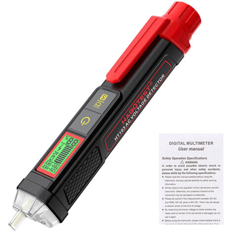 Testeur de Tension, Détecteur de Tension sans Contact, Testeur Électrique, 12V-/70V-1000V AC, Double Portée, Affichage LCD en Pourcentage, Alarme Sonore, Testeur de Phase - Vert (1/5)