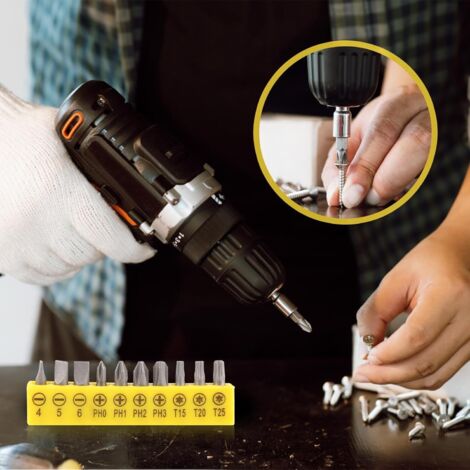Adaptateur D'Angle 105° Pour Visseuse - Embout Hexagonal 1/4, Magnétique, Pour Travaux En Espaces Restreints, Perçage Et Serrage