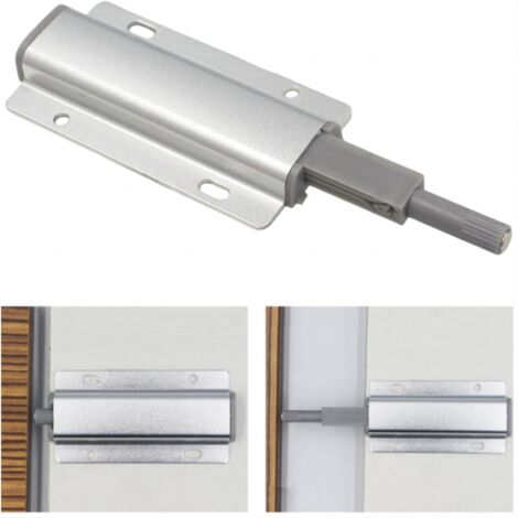 4 Pcs Poussoir Porte Placard Magnétique Ouvre-porte à Pression Push to Open Aimant Porte Placard Poussoir Ouvre-porte en Aluminium Armoire Loqueteau pour Portes Meubles Tiroirs