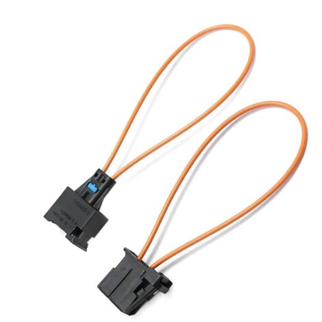 Adaptateur Mâle et Femelle de Dérivation de Boucle de Most Fibre Optique pour Automobiles, 2 Pièces la Plupart des Adaptateurs de Fibre Optique pour Systèmes de Radio et Navigation Audio d'automobiles (1/5)