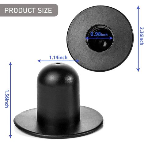 KIMISS Bouchons D'Étanchéité Phare LED 75mm - Kit 2 Pièces Caoutchouc Anti-Poussière Noir