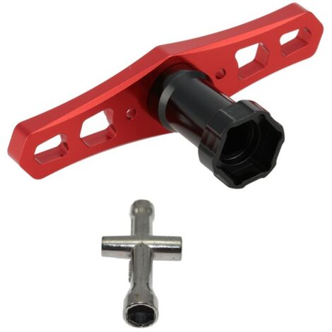 17mm Clé à douille d'écrou de roue outil clé hexagonale croisée pour voiture/avion RC (1/5)