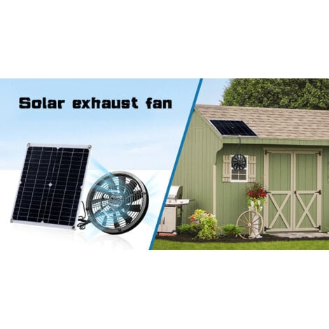 Ventilateur Solaire 20 W Résistant Aux Intempéries Avec Ventilateur CC