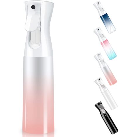 4pcs Vaporisateur Cheveux 300ML, Vaporisateur Plante, Bouteille Vide de Spray Réutilisable pour Cheveux, Vaporisateurs Vide en Continu pour Coiffeurs, Plantes, Visage (Dégradé Rose) (1/5)