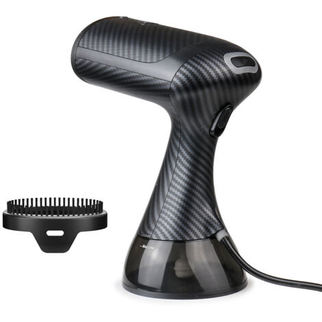 Défroisseur à vapeur portable 1500W – Vapeur puissante en 20 secondes – Réservoir 300ml – Pour vêtements, rideaux, tissus – Voyage & maison - Fibre de carbone (1/5)