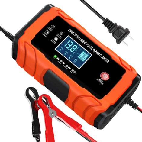 Chargeur de Batterie Voiture, 6A 12V Phosphate de Fer lithié, Acide de Plomb Moto Batterie,Mainteneur et Automatique Réparation Batterie Fonction, pour AGM Gel SLA Wet (1/5)