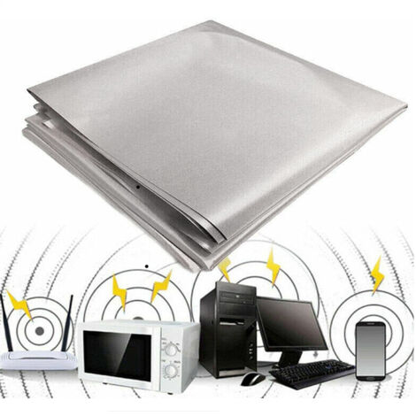 Tissu de blindage Faraday 100 x 110 cm – Cuivre et nickel – Protection contre signaux radio – Pour couverture électronique