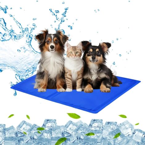 Tapis Rafraichissant Chien Chat, 65x50cm Tapis de Refroidissement pour Pet,Auto-Refroidissant Tapis pour Animaux de Compagnie,Non-Toxic Gel Imperméable Tapis Rafraichissant pour Chien (1/5)