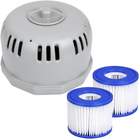 Applicable aux pièces de rechange P6653 et P05343 Ensemble de supports de filtre de type VI pour spa Coleman Saluspa, comprenant 2 cartouches filtrantes de type VI pour spa compatibles avec Lay-Z-Spa. (1/5)