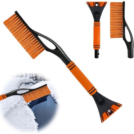 2 en 1 Brosse à Neige d'hiver Amovible,Grattoirs à Neige pour Auto,Grattoir à Glace et Brosse à Neige,Grattoir Pare Brise,Brosse à Neige pour Voiture,Grattoir à Givre pour Voitures Orange (1/5)