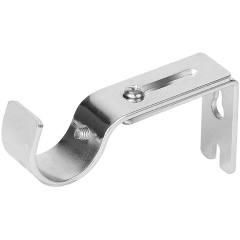 Crochets Muraux Robustes et Réglables Pour Tringle de 2,5cm (1po), Lot de 6, Nickel Argenté (1/4)