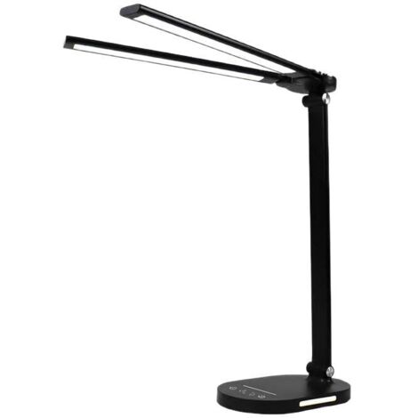 Lampe de Bureau Led,Desk Lamp Lumiere Bureau Rechargeable & Dimmable 5 Modes de Couleur 5 Niveaux de Luminosi, Pliable, 5000Mah Batterie+Avec Port Usb Pour Enfants, Etude,Travail de Bure [Classe énerg