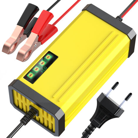 Chargeur de Batterie de Voiture 12V, Multifonctionnel, Intelligent, Affichage LCD, Entretien de Batterie Automobile, Prise Ue 220V (1/2)