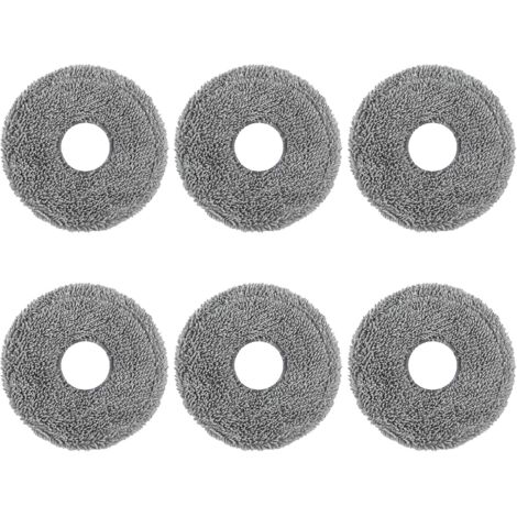 6 pièces Serpillières Tampon, Chiffons Lingettes Compatibles avec Dreame L10 Ultra / L10S Pro / L10S Ultra / L10S Pro Ultra Heat / L10 Prime / L20 Ultra / X40 Ultra/Xiaomi X10+ / X20+