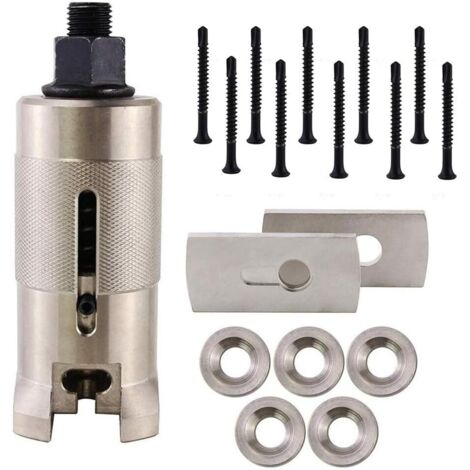 Extracteur de cylindre professionnel en acier inoxydable – Extraction rapide de cylindres de serrure – 10 vis incluses pour modèles variés