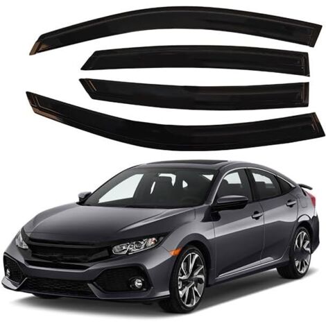 Convient pour Honda Civic 2016-2019 déflecteur de fenêtre de voiture, pare-soleil de fenêtre, pare-brise, pare-pluie, accessoires de modification de voiture en matériau acrylique (1/4)