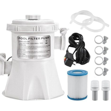 Puille de Piscine Pompe de Filtre Électrique à 300 Gallons Au-Dessus du Sol Filtre d'eau de Piscine Pump Puche Puille (1/5)