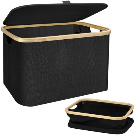 Panier à Linge 40L Pliable - En Tissu Résistant et Lavable - Parfait pour Salle de Bain, Chambre d'Enfant et Voyage (1/5)