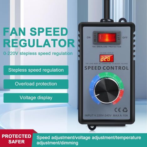 Ailao Contrôleur Vitesse Moteur DC 10-60V 20A PWM - Régulateur Étanché Avec Coque Protectrice