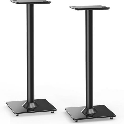 Paire De Supports Colonne Pour Enceintes Universels - Noir - Hauteur Fixe 67cm