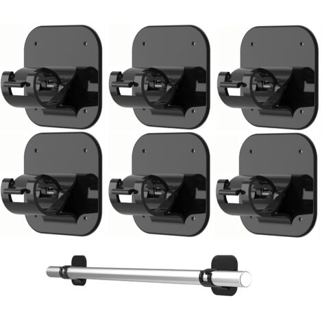 Support de Tringle à Rideaux Extra Large Sans Percer, Support de Tringle Autocollant avec Vis, Support de Tringle pour Salle de Bain, Cuisine, Salon, Chambre (10 Pièces) (1/5)