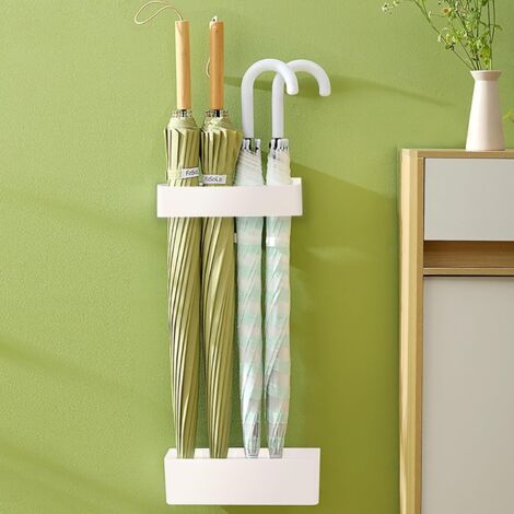 Porte Parapluie à Fixation Murale, Étagère de Parapluie Porteparapluies Avec Réceptacle D'eau Amovible, Pour la Maison, le Bureau