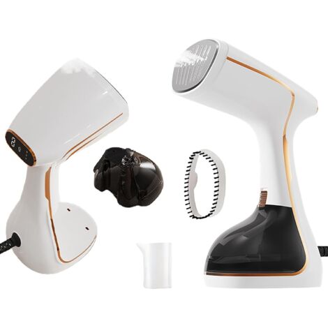 Fer à repasser de voyage Defroisseur Vertical, Fvobzxg Portable Defroisseur a Main Vapeur à Vêtements avec réservoir d'eau de,Steamer idéal pour la maison et le voyage,Blanc (1/5)