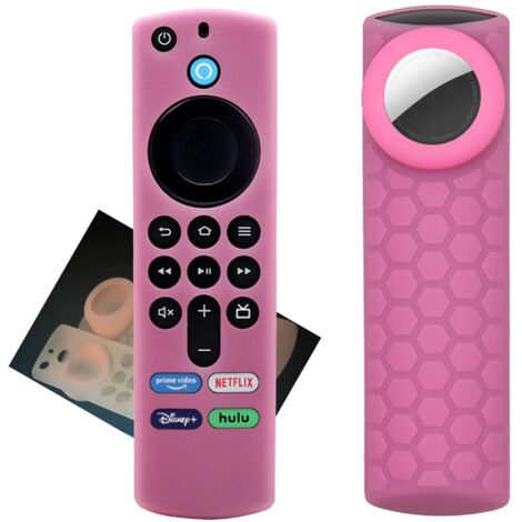 Étui lumineux pour TV Stick 4k Max (3e génération 2021) Housse pour télécommande vocale Alexa avec support pour Airtag et autocollant Tile 2020, housse de protection en silicone 2 en 1 pour télécomman (1/5)