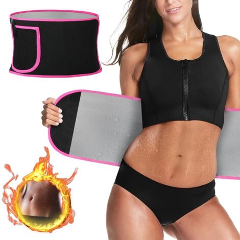 Ceinture Lombaire Homme Femme, Ceinture de Sudation avec Sac Téléphone, Ceinture Sudation Ajustable, Sport Soutien du Dos, Ceinture Amincissante pour Entraînement, Fitness, Sport