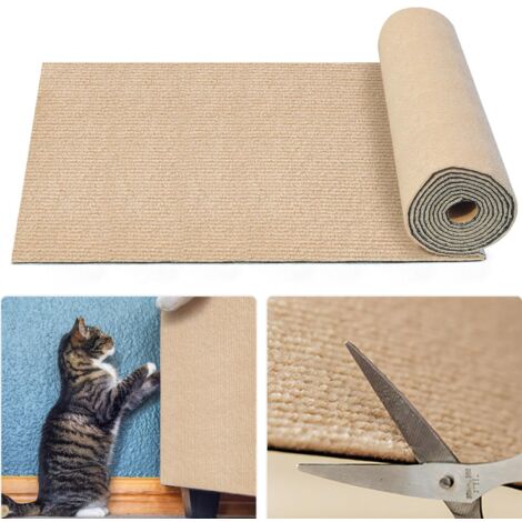 Tapis à gratter Autocollant pour Chat, 40×200 cm DIY Climbing Cat Scratcher, Griffoir Chat Canapé, Tapis Griffoir Auto-adhésif, pour Protège Les Canapés (1/5)