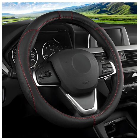 Couvre Volant Voiture, Housse De Volant Respirante Antidérapante pour Le Sport, Respirant Microfibre Cuir Couvre Volant, Housse Volants Voiture Accessoires D'intérieur Protecteurs(Noir)