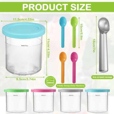 NINJA Pack de 4 Pots à Dessert 470ml, Compatible NC300UK