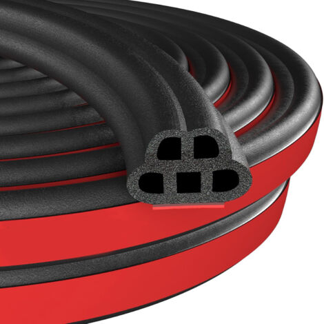 Joint d'étanchéité universel auto-adhésif pour portière de voiture, 10 m, double couche, 5 trous, pour voiture, camion, SUV, camping-car (1/5)