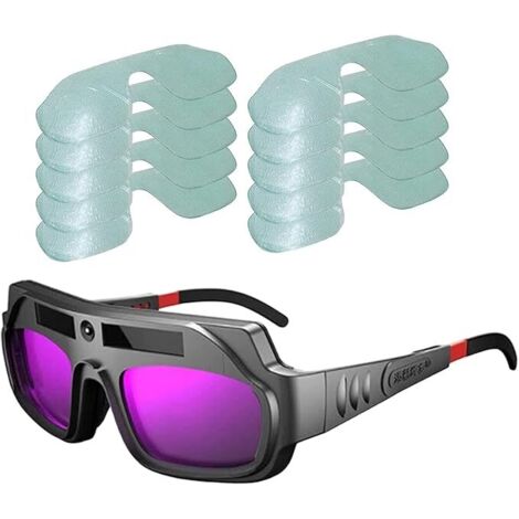 Lunettes de soudage -obscurcissantes anti-rayures pour découpe plasma avec 10 verres (1/5)