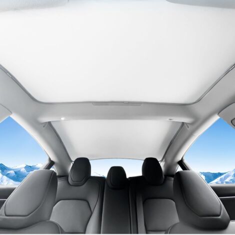 Pare-Soleil de Toit Compatible avec Model 3, Soleil Voiture Compatible avec Tesla Model 3 2023 2024, Pare-Soleil Pliable pour Toit ouvrant de Voiture, Voiture Toit Ouvrant Verre Ombre