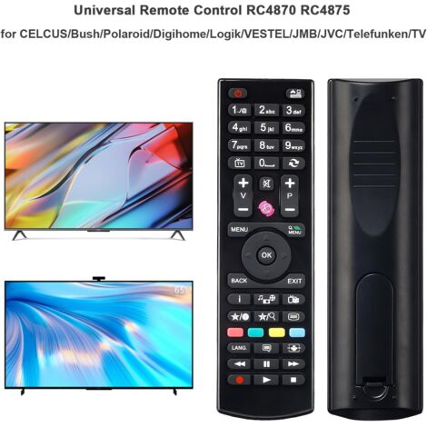 Télécommande JVC RC4875/RC-4875 Pour TV HD - Compatible Finlux, BUSH - Neuf